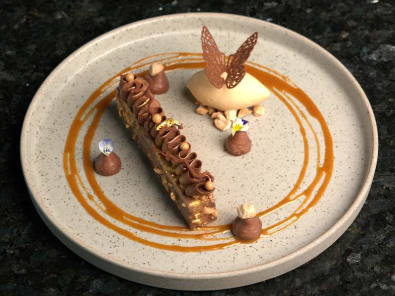 KAYA Bahrain Food Menu KAYA SNICKER BAR WITH MISO CARAMEL ICE CREAM