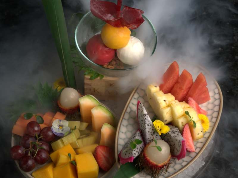 KAYA Bahrain Food Menu SEASONAL EXOTIC FRUTIS PLATTER WITH CHEF’S SORBET OF THE DAY