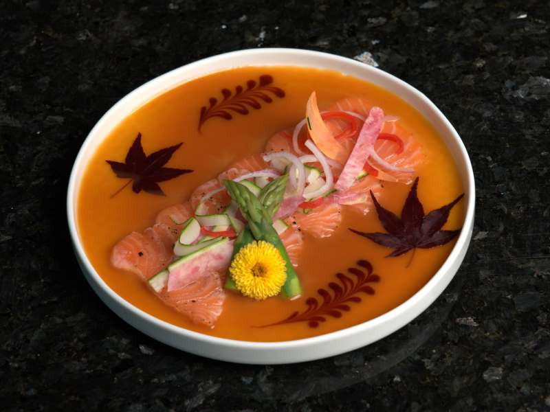 KAYA Bahrain Food Menu SEARED SALMON YUZU MISO (R)